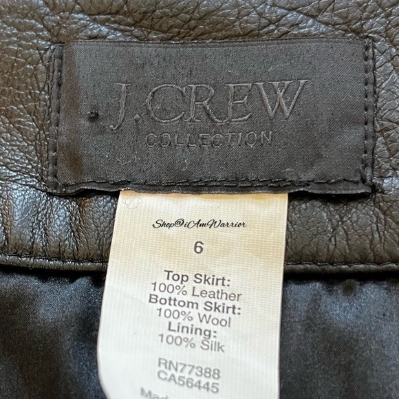 J.Crew Collection RARE nappa leather & wool flannel wrap skirt *shop@iamwarrior - Picture 11 of 12